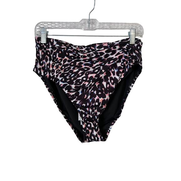 Sanctuary Bikini Womens Size Large Stay Cool Leopard Banded High Rise 2-Piece - Picture 4 of 13